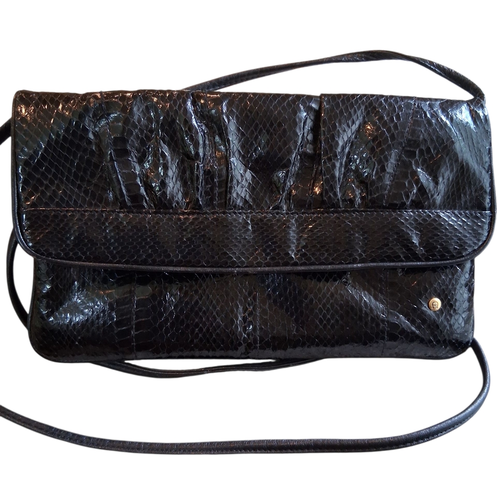Black Genuine Snake Skin Purse